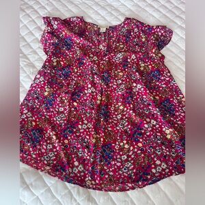 Cynthia Rowley Red Floral Top 2x